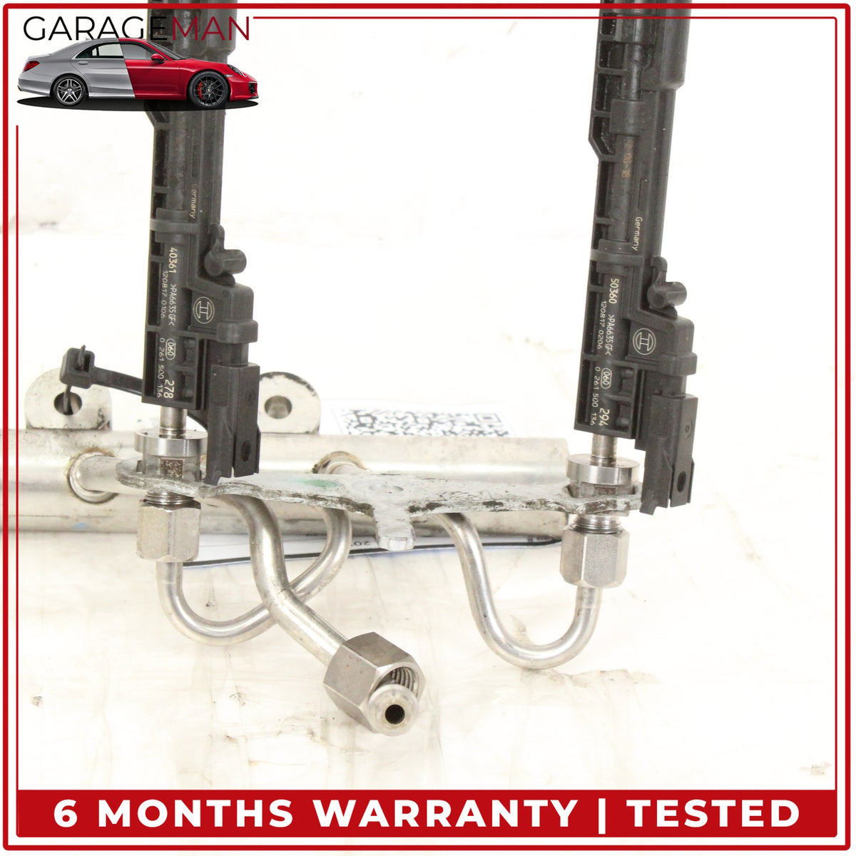 2013-2019 BMW 650i F06 Sedan Fuel Rail w/ Injectors 8649320 OEM