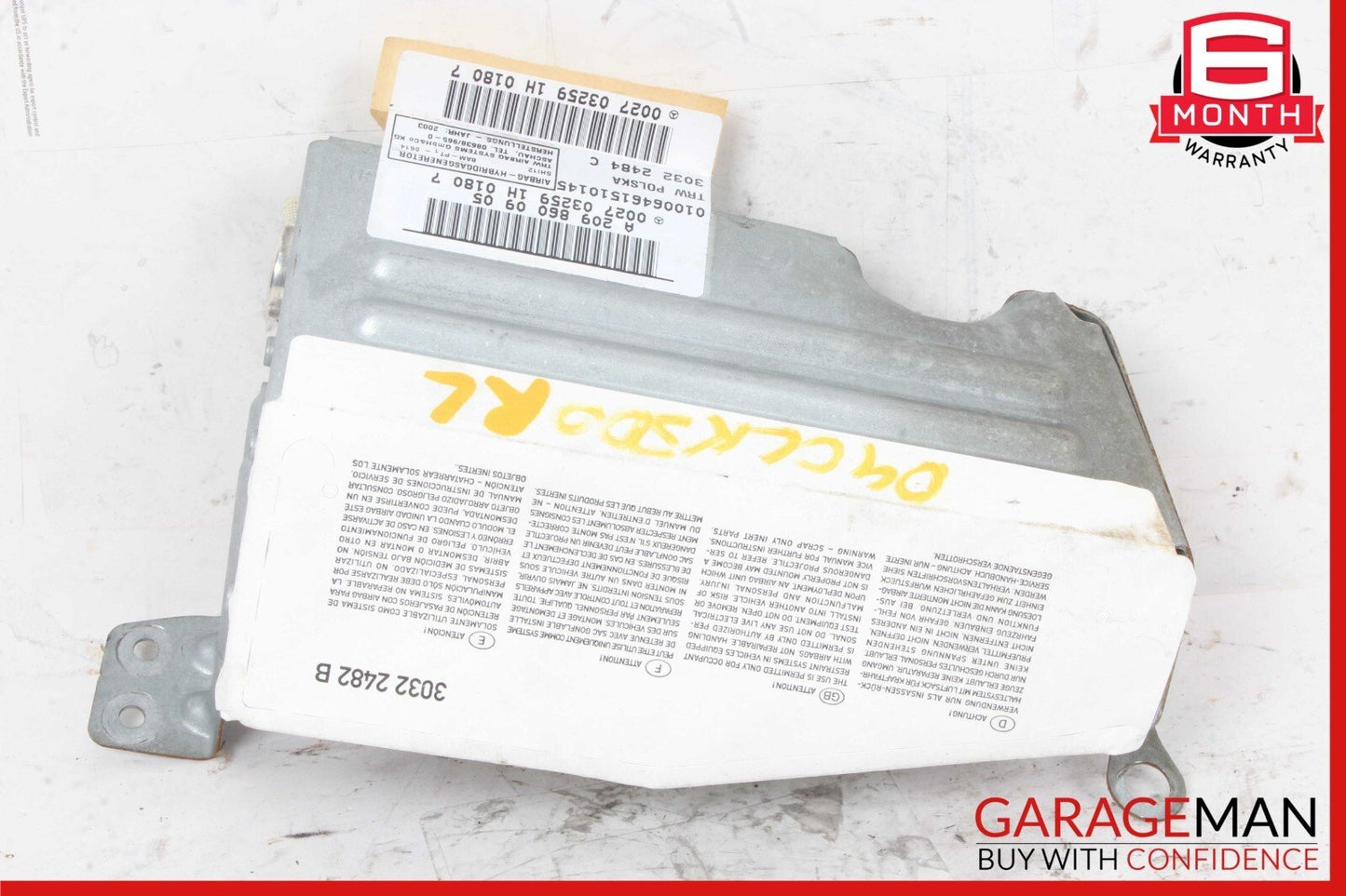 03-09 Mercedes W209 CLK500 Convertible Quarter Airbag Air Bag Rear Left Side OEM