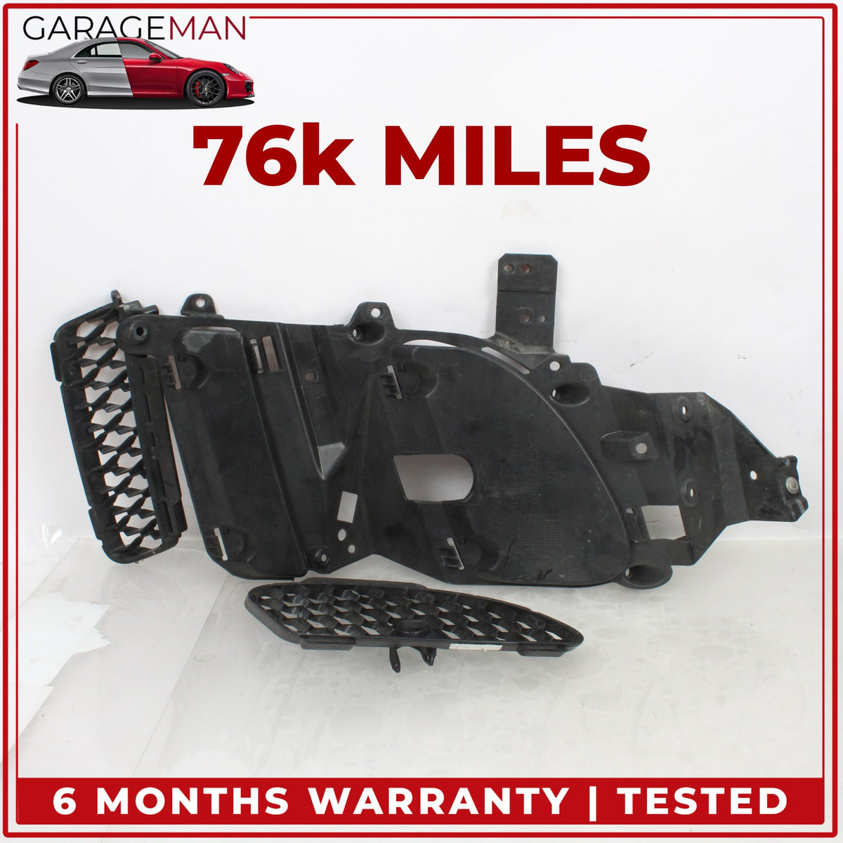 2014-2017 Jaguar F-Type X152 Front Bumper Left Support Bracket w/ Grills Set OEM