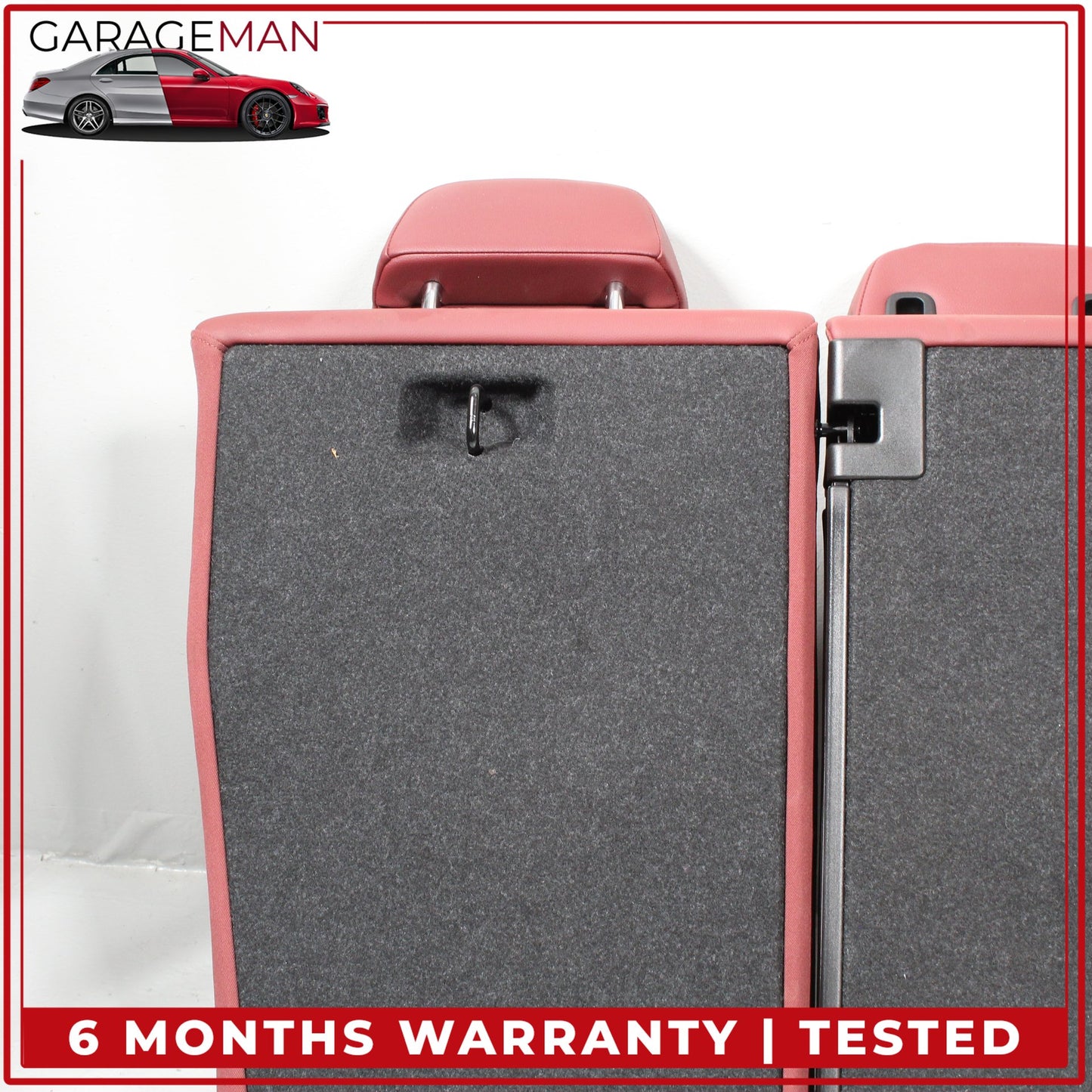 2019-2025 BMW 330i Rear Left and Right Upper Seat Cushion w/ Arm Rest Red OEM