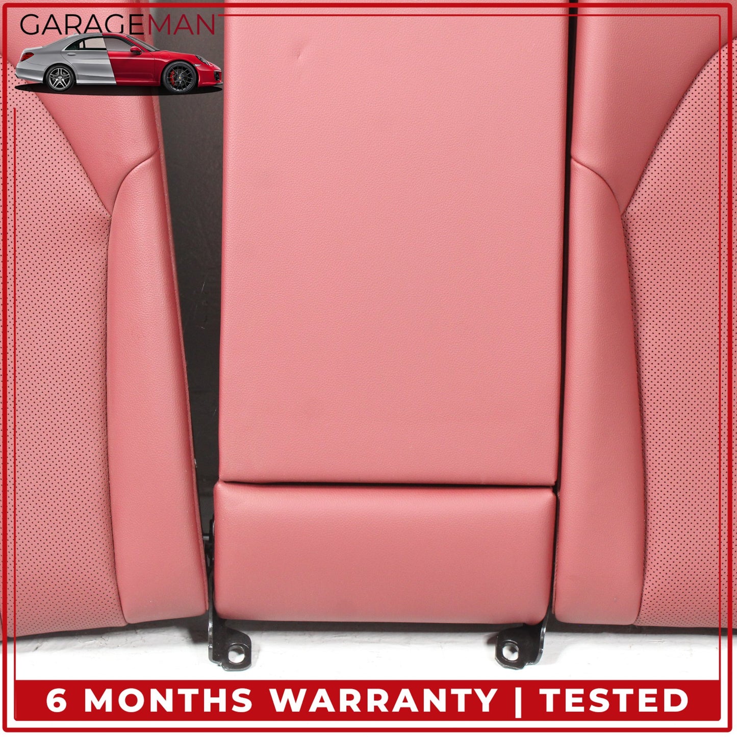 2019-2025 BMW 330i Rear Left and Right Upper Seat Cushion w/ Arm Rest Red OEM