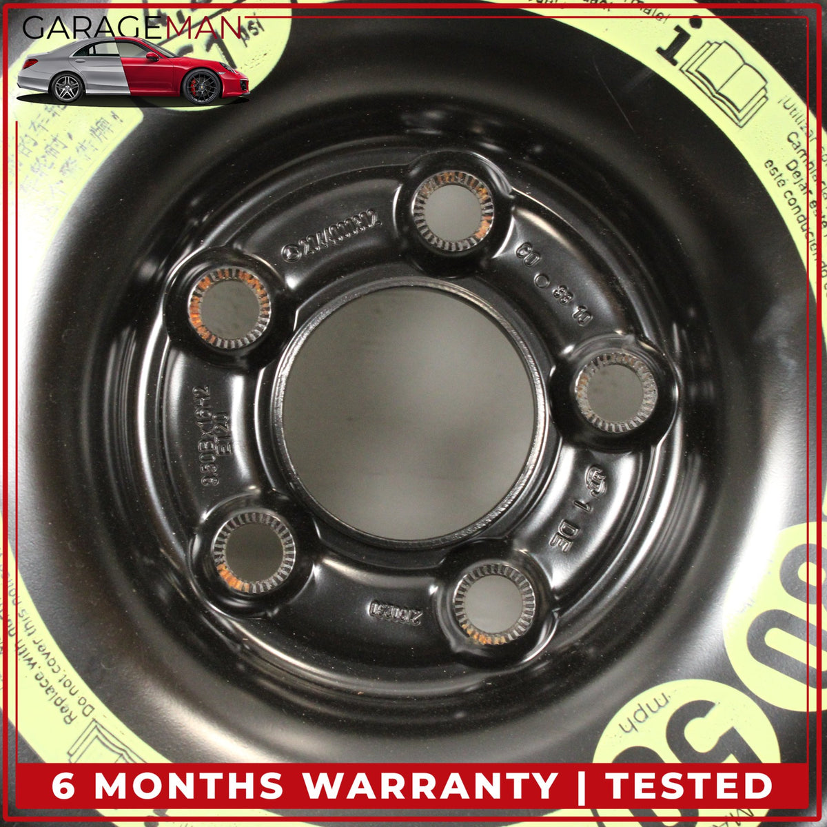 2008-2015 Mercedes W204 C300 Emergency Spare Tire Wheel Donut Rim 125 90 16" OEM