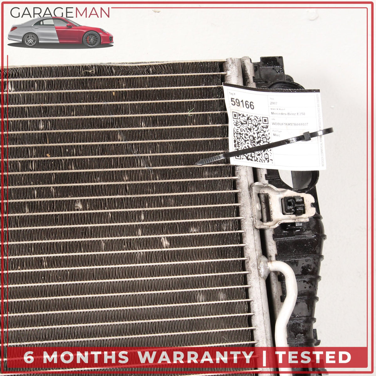 2006-2009 Mercedes W211 E350 Engine Cooling Radiator A/C Condenser Assembly OEM