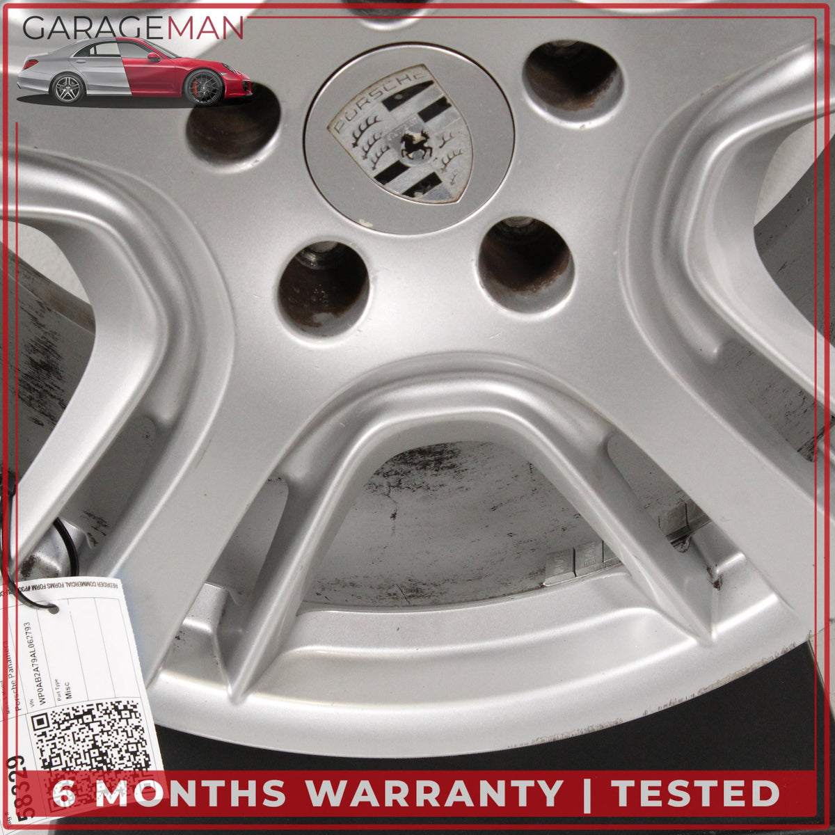 2010-2016 Porsche Panamera 970 10Jx19 ET61 Rear Wheel Rim Silver 97036216001 OEM