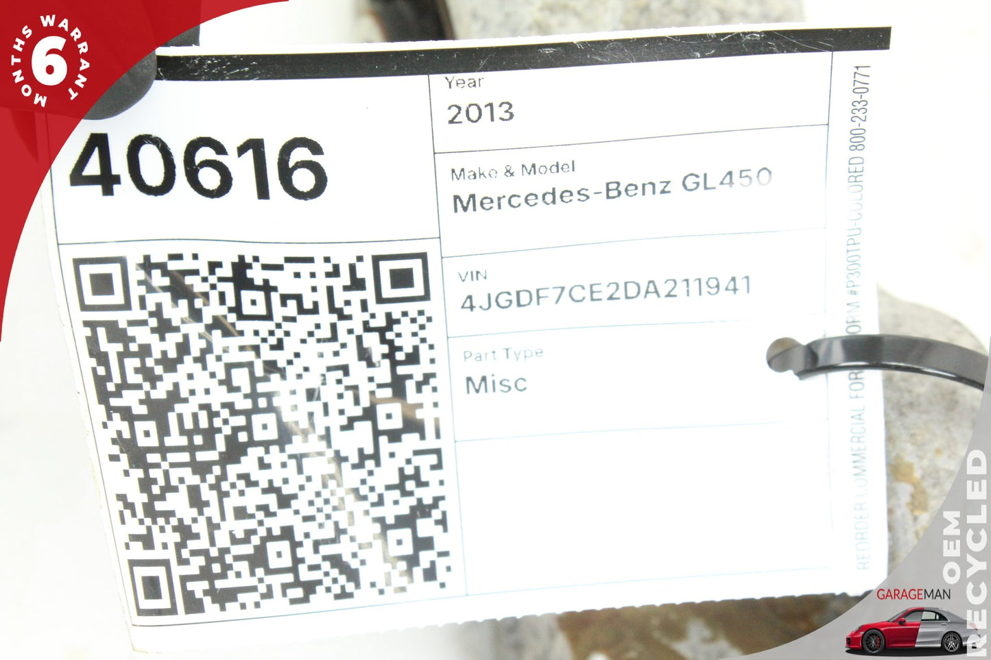 2012-2019 Mercedes X166 GL450 Rear Left Driver Side Lower Control Arm OEM