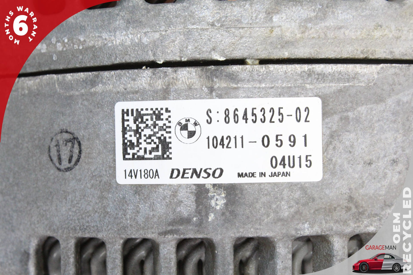 2017-2021 BMW 430i 230i Alternator Generator 14V 180A Denso 8645325 OEM