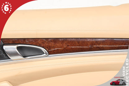 2010-2016 Porsche Panamera 970 Rear Right Side Door Trim Panel Beige OEM