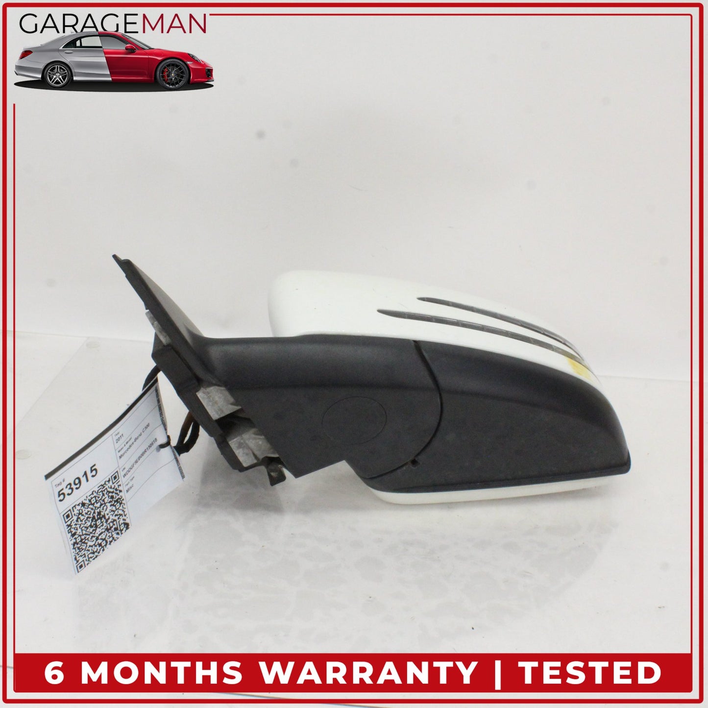 2010-2011 Mercedes W204 C300 Front Left Door Rear View Mirror Calcite White OEM