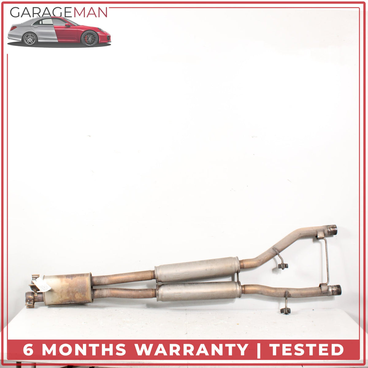 2013-2015 Jaguar XF X250 3.0L S/C RWD Intermediate Exhaust Muffler Dual Pipe OEM