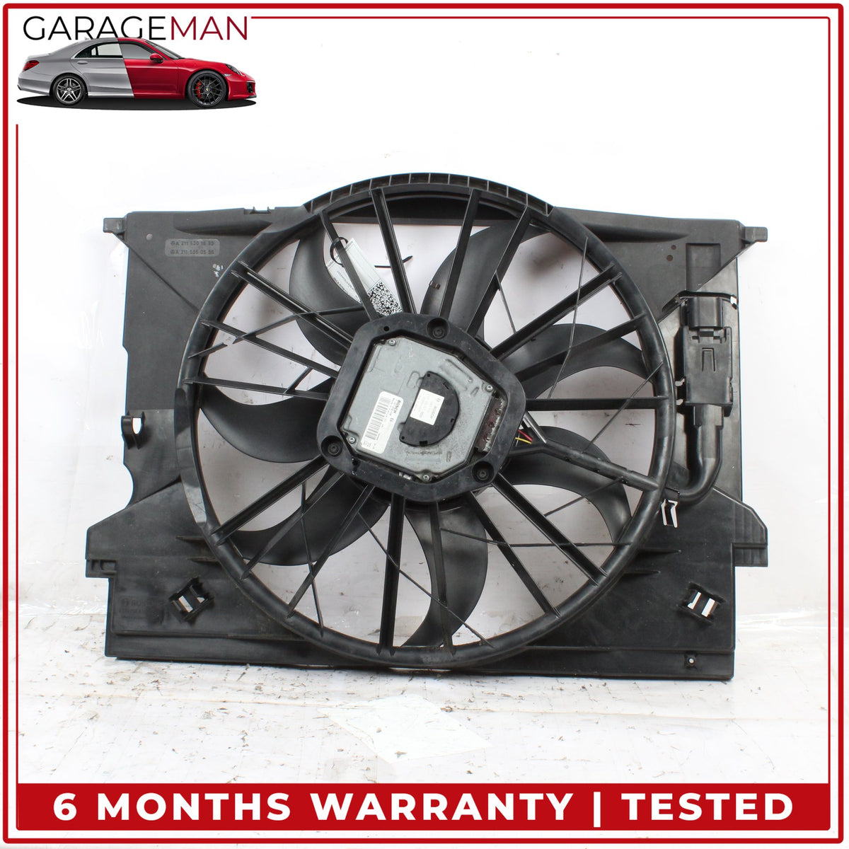 2003-2011 Mercedes W211 E350 Engine Radiator Fan Blade Shroud Assembly OEM