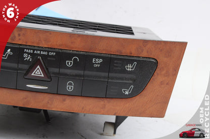 2003-2009 Mercedes W219 CLS550 Center Dash Hazard Control Switch Panel OEM
