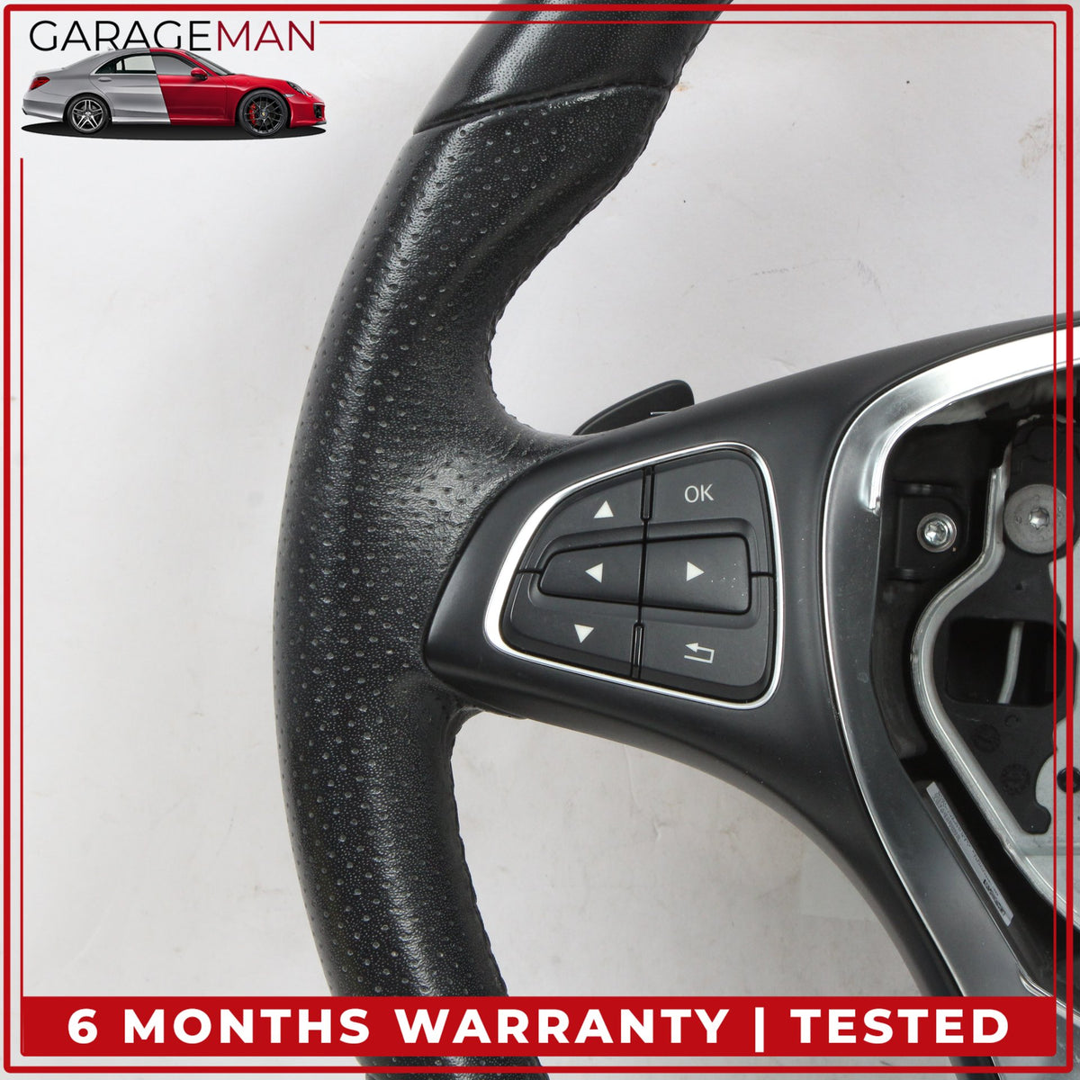 2014-2020 Mercedes X156 GLA250 Steering Wheel w/ Paddle Shifters 0004607411 OEM