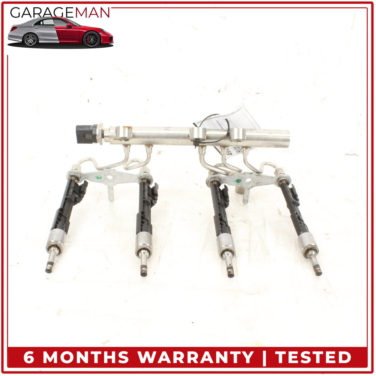 2013-2019 BMW 650i F06 Sedan Fuel Rail w/ Injectors 8649320 OEM