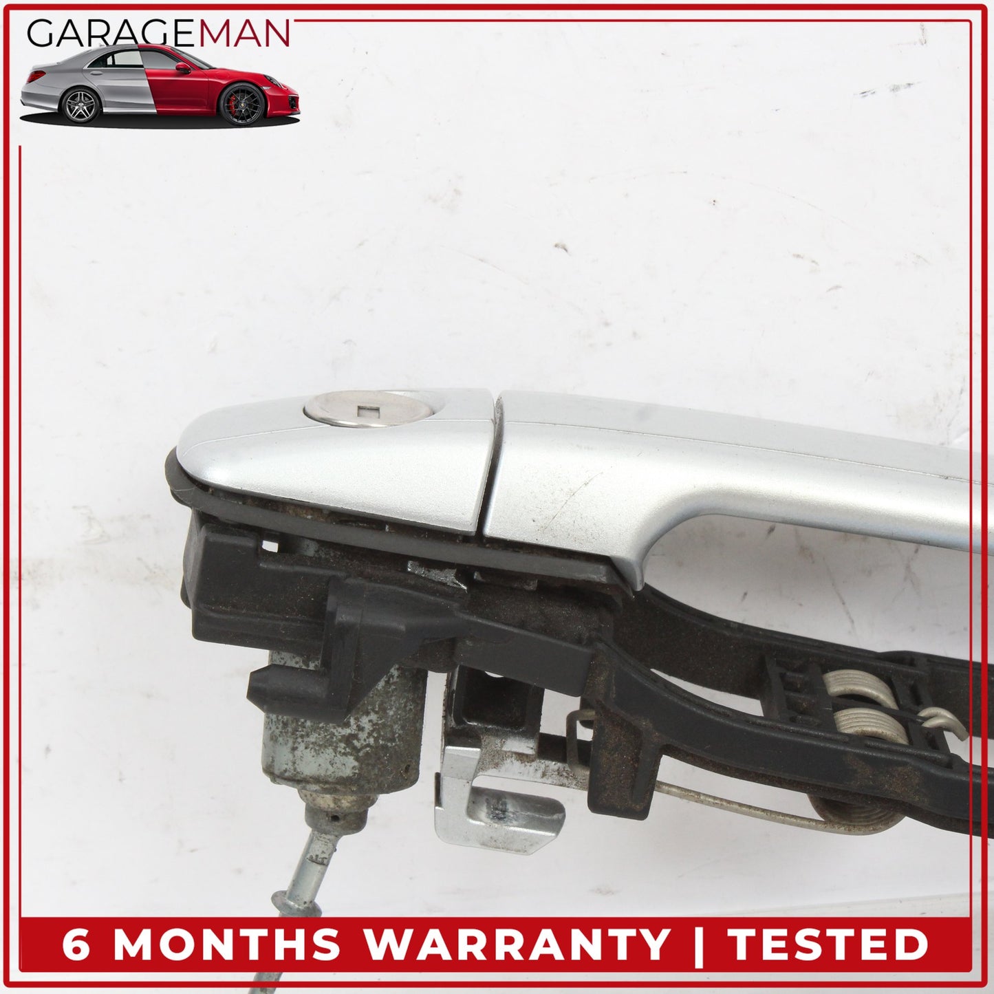 2001-2004 Mercedes R170 SLK320 Left Exterior Door Handle Silver Metallic OEM
