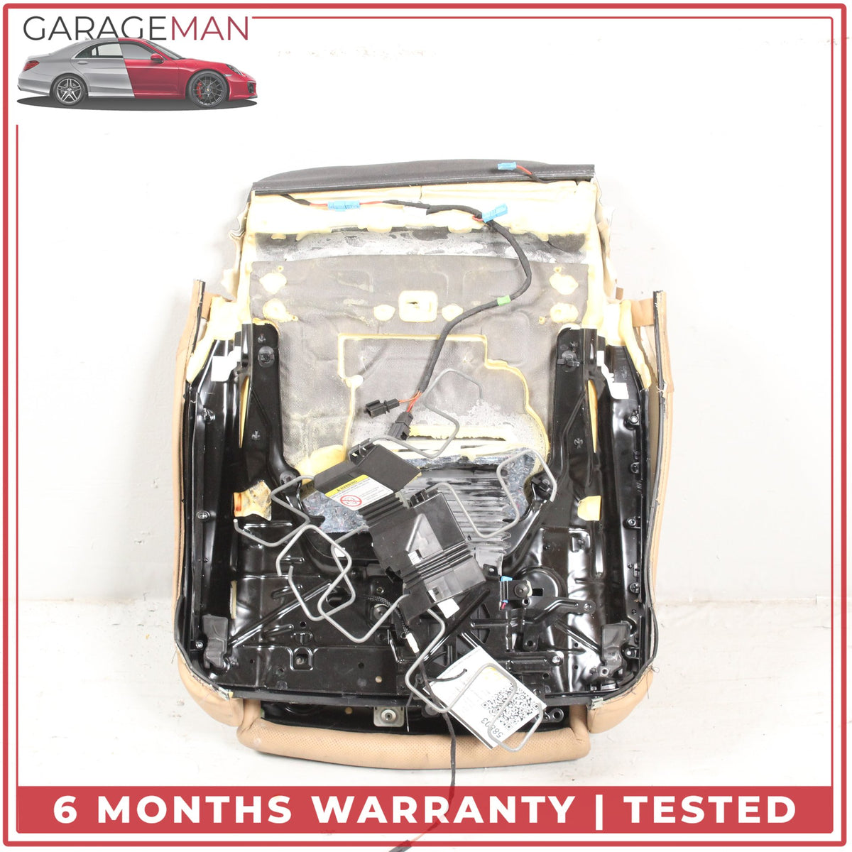 2010-2016 Porsche Panamera 970 Front Right Lower Bottom Seat Cushion Beige OEM