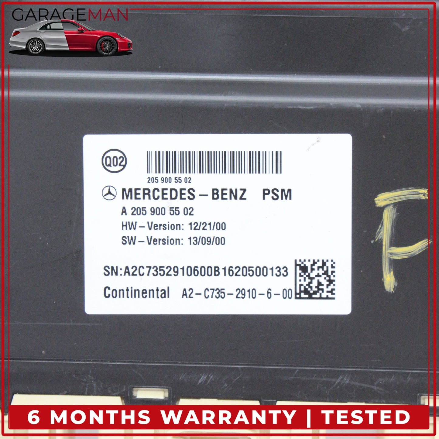 2015-2023 Mercedes W205 C300 Front Right Seat Control Module 2059005502 OEM