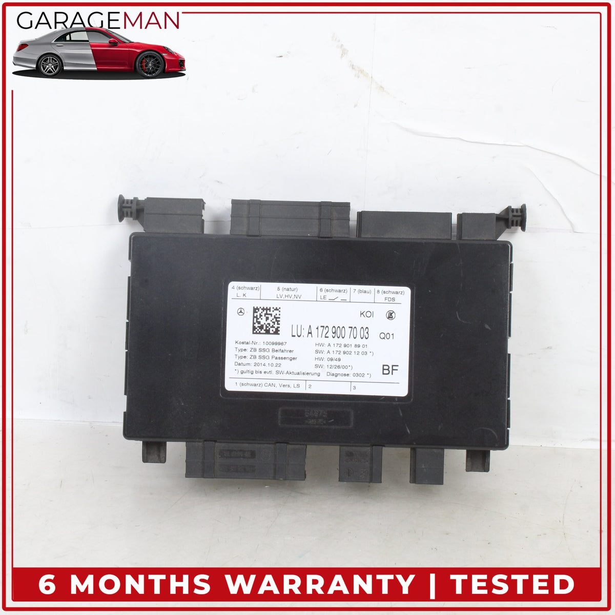 2008-2020 Mercedes W212 E350 Front Right Side Seat Control Module 1729007003 OEM