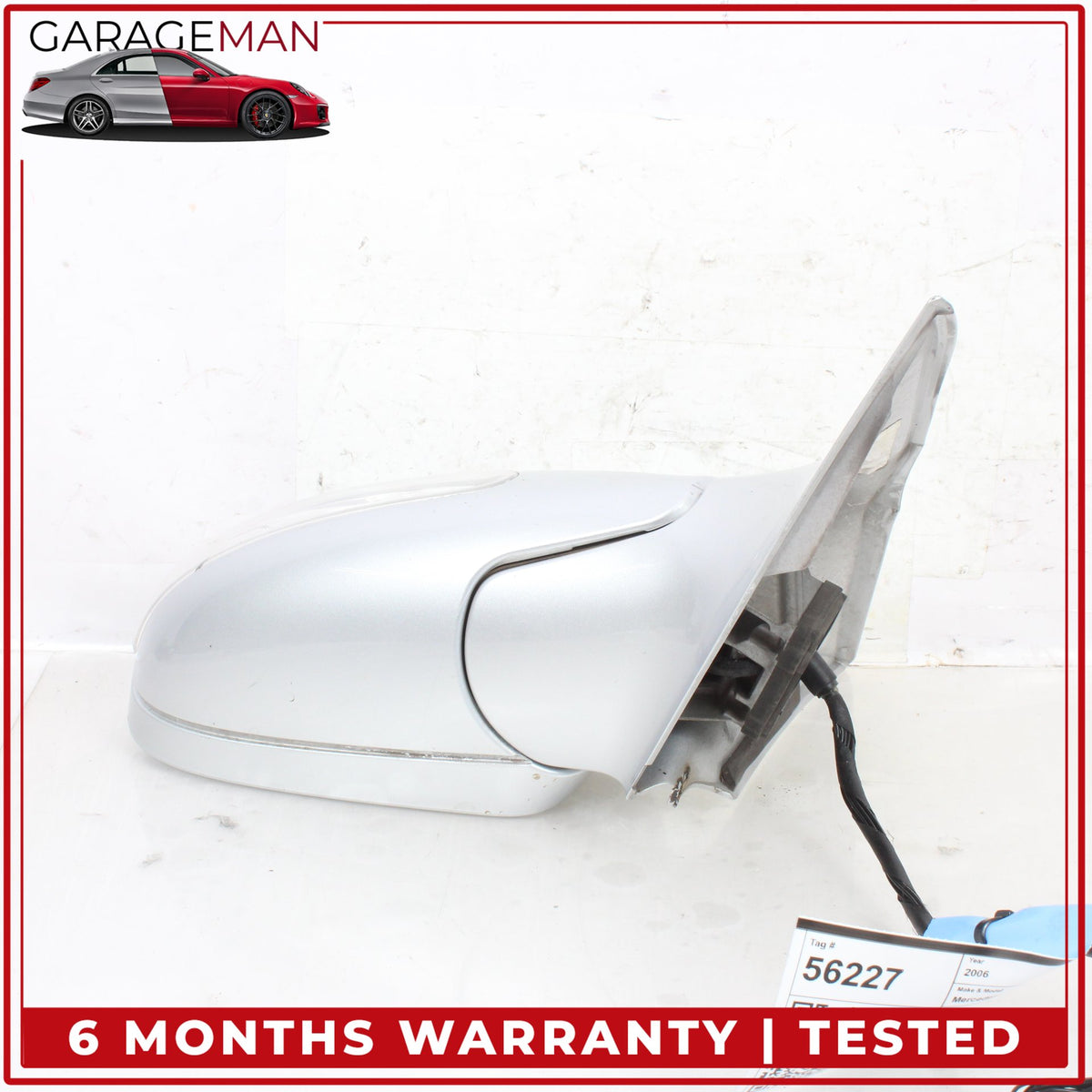 2004-2008 Mercedes R230 SL500 Right Door Rear View Mirror Silver Metallic OEM