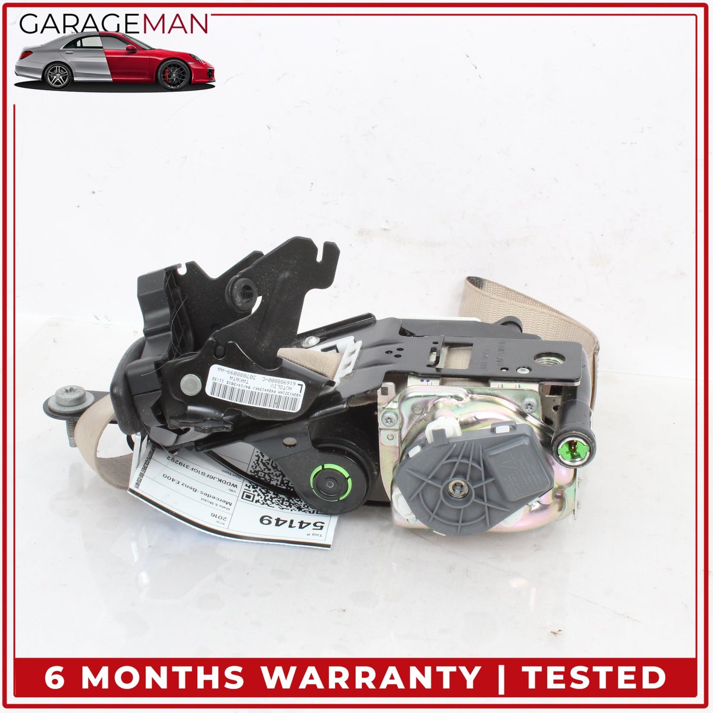 2010-2017 Mercedes C207 E400 Coupe Front Left Driver Side Seat Belt Beige OEM