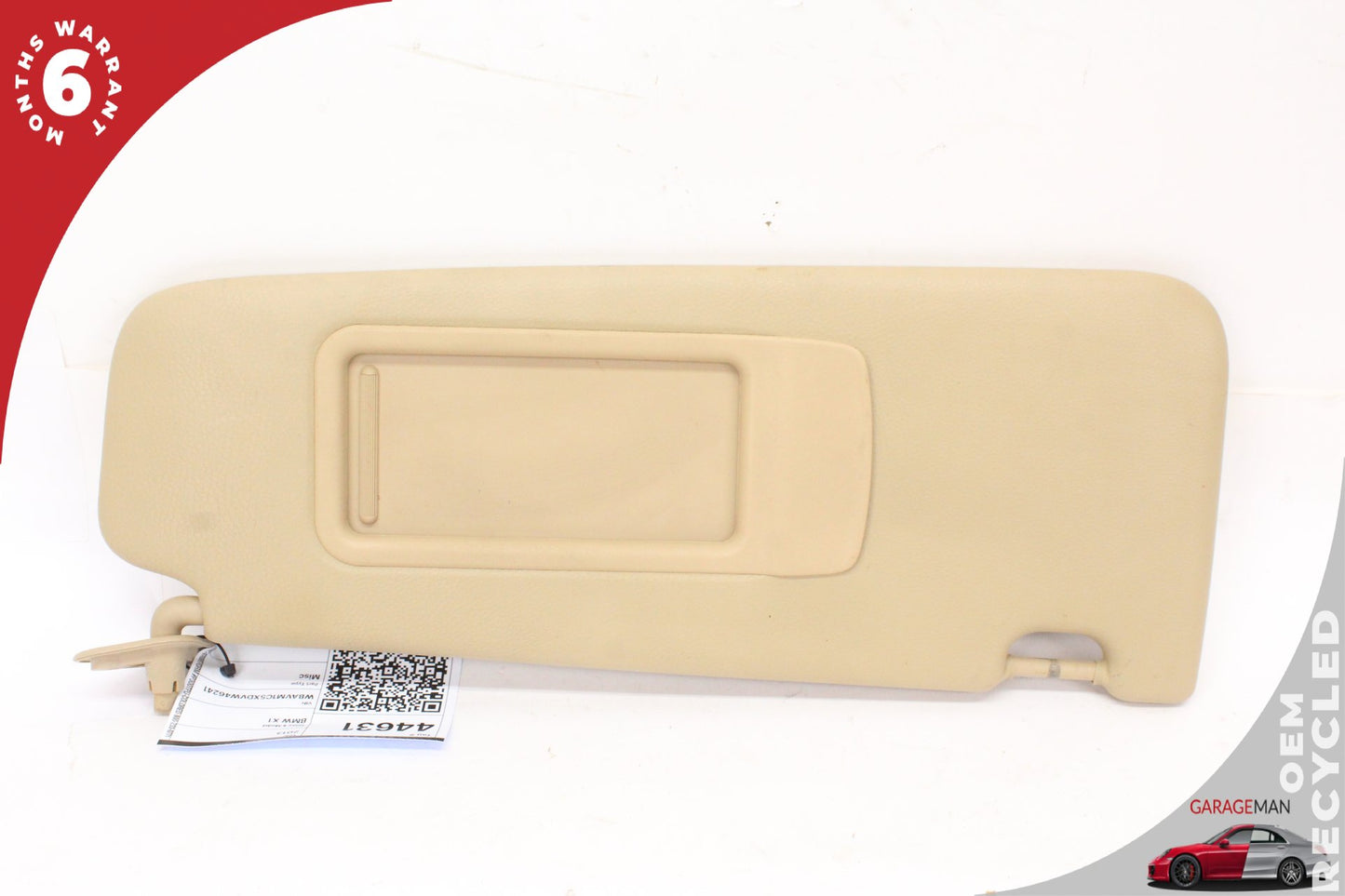 2013-2015 BMW X1 E84 Front Right Passenger Side Sun Visor Beige w/ Mirror OEM