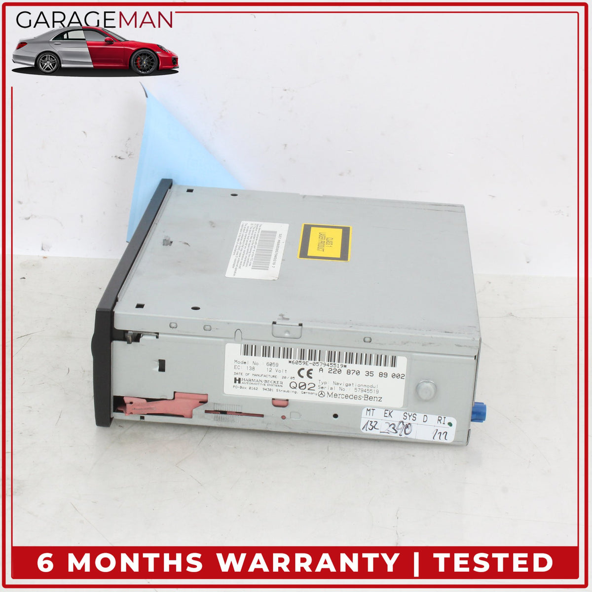 2002-2008 Mercedes R230 SL500 S500 CD DVD Disc Changer Player 2208703589 OEM