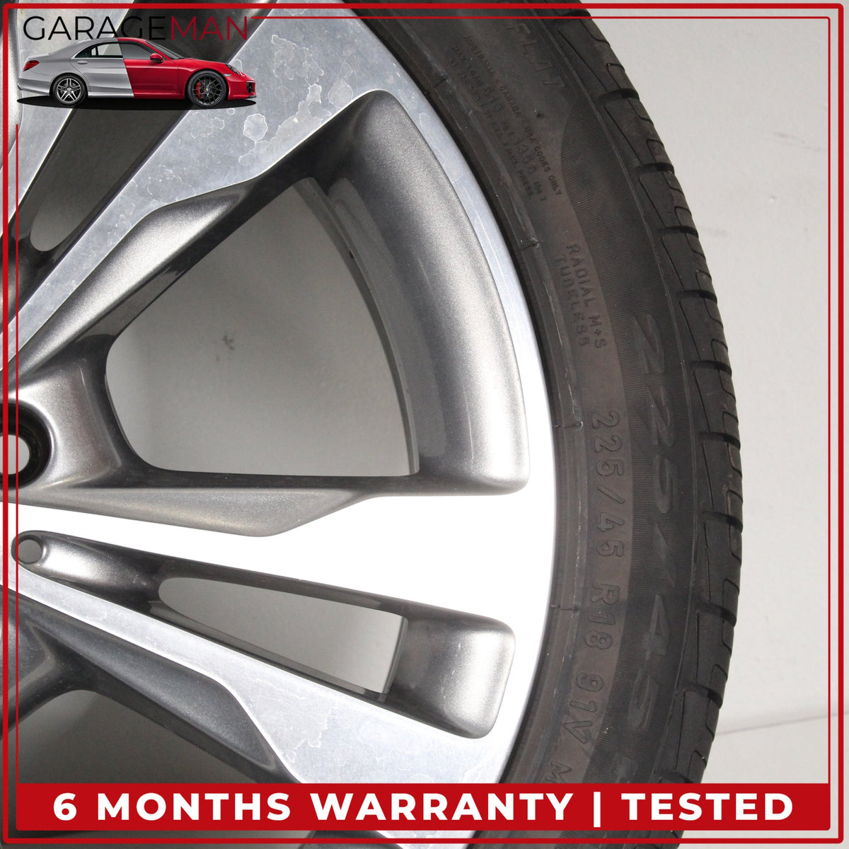 2015-2023 Mercedes W205 C300 Front or Rear Wheel Rim w/ Pirelli Tire 7.5JX18 OEM