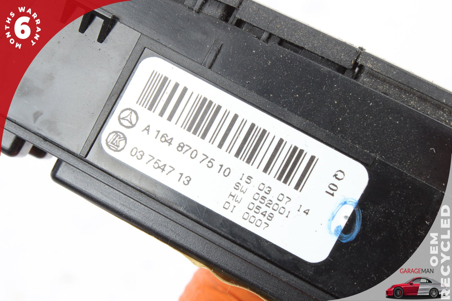 2006-2012 Mercedes W164 ML350 Hazard Switch Control Panel 1648707510 OEM