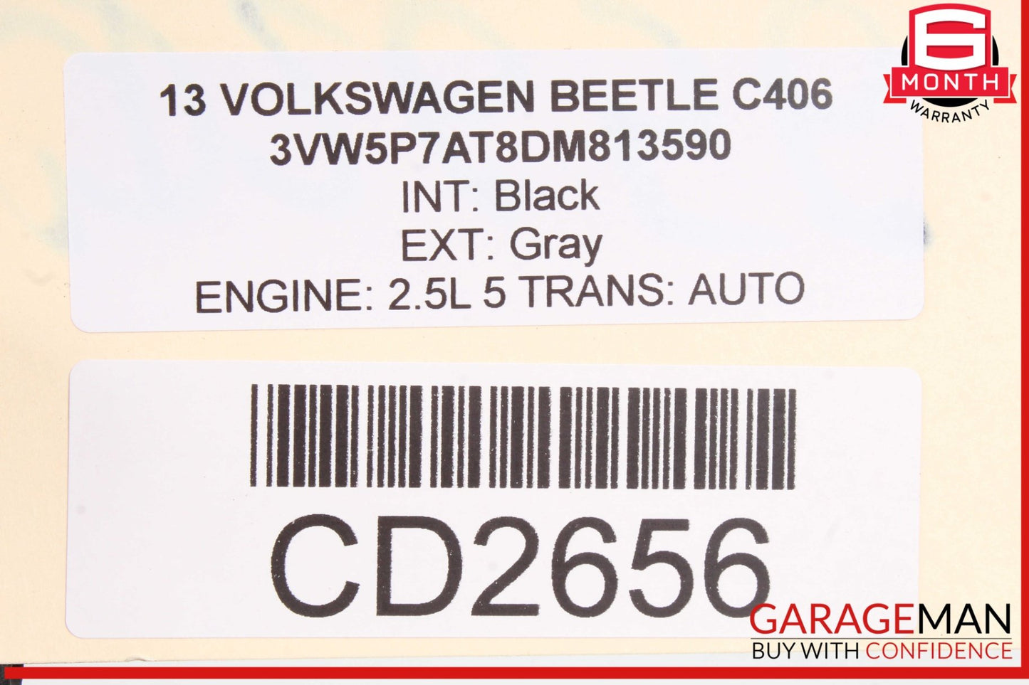 2012-2019 Volkswagen Beetle FWD Front Left Door Trim Panel 5C1867011 OEM