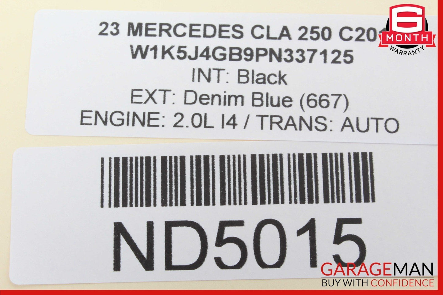 20-25 Mercedes W118 CLA250 GLB250 Front Right Passenger Side Dash Knee Airbag