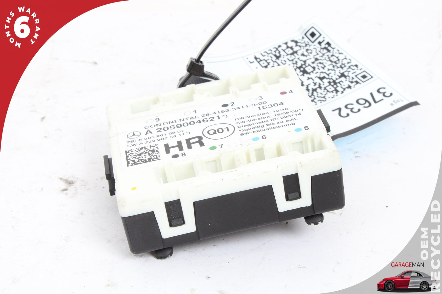 15-20 Mercedes-Benz C300 W205 Rear Right Door Control Module 2059004621 Genuine