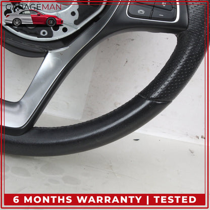 2014-2020 Mercedes X156 GLA250 Steering Wheel w/ Paddle Shifters 0004607411 OEM