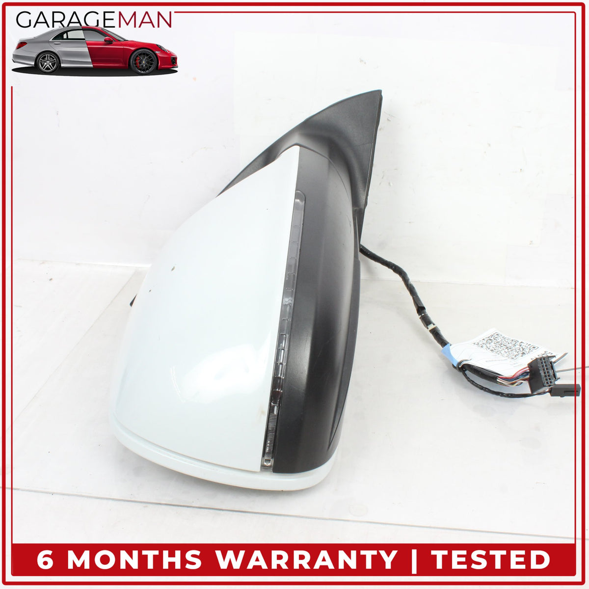 2010-2015 Audi Q7 Right Door Heated Rear View Mirror w/ Blind Spot White OEM