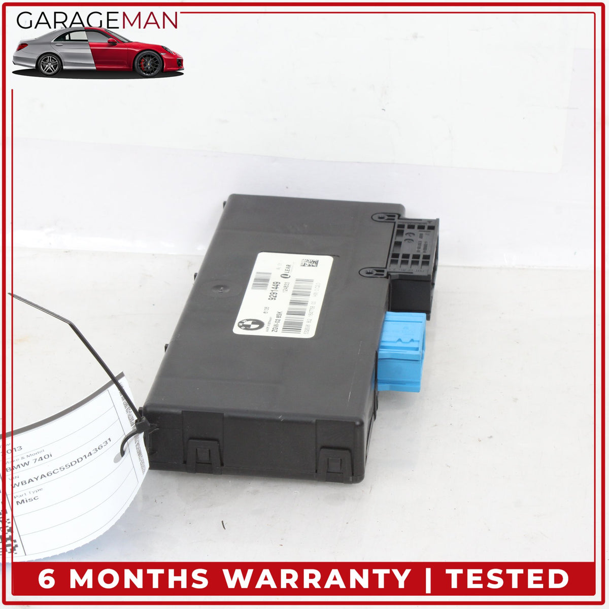 2009-2015 BMW 740i 750i F01 Central Gateway Control Module Unit 9291449 OEM