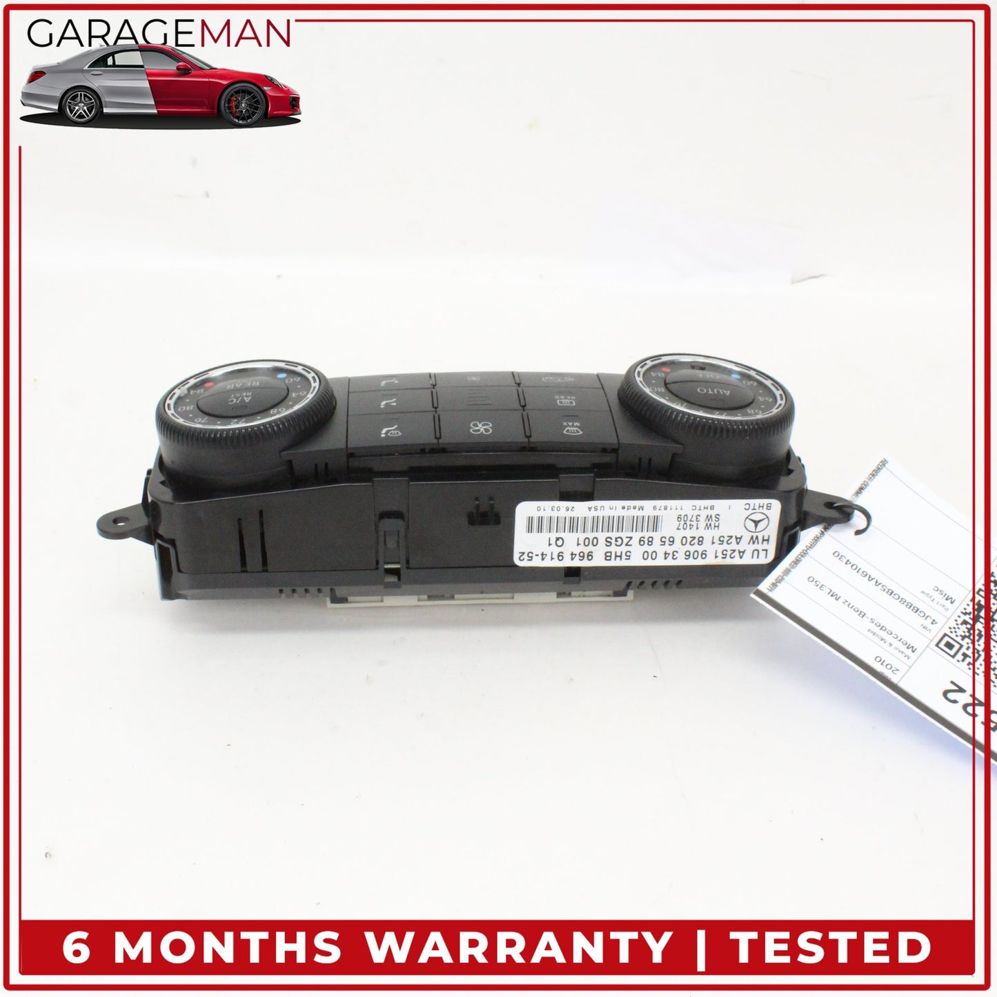 2006-2013 Mercedes W164 ML350 AC Temperature Climate Control Switch Panel OEM