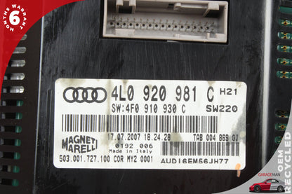 2007-2008 Audi Q7 Speedometer Instrument Cluster 4L0920981C OEM