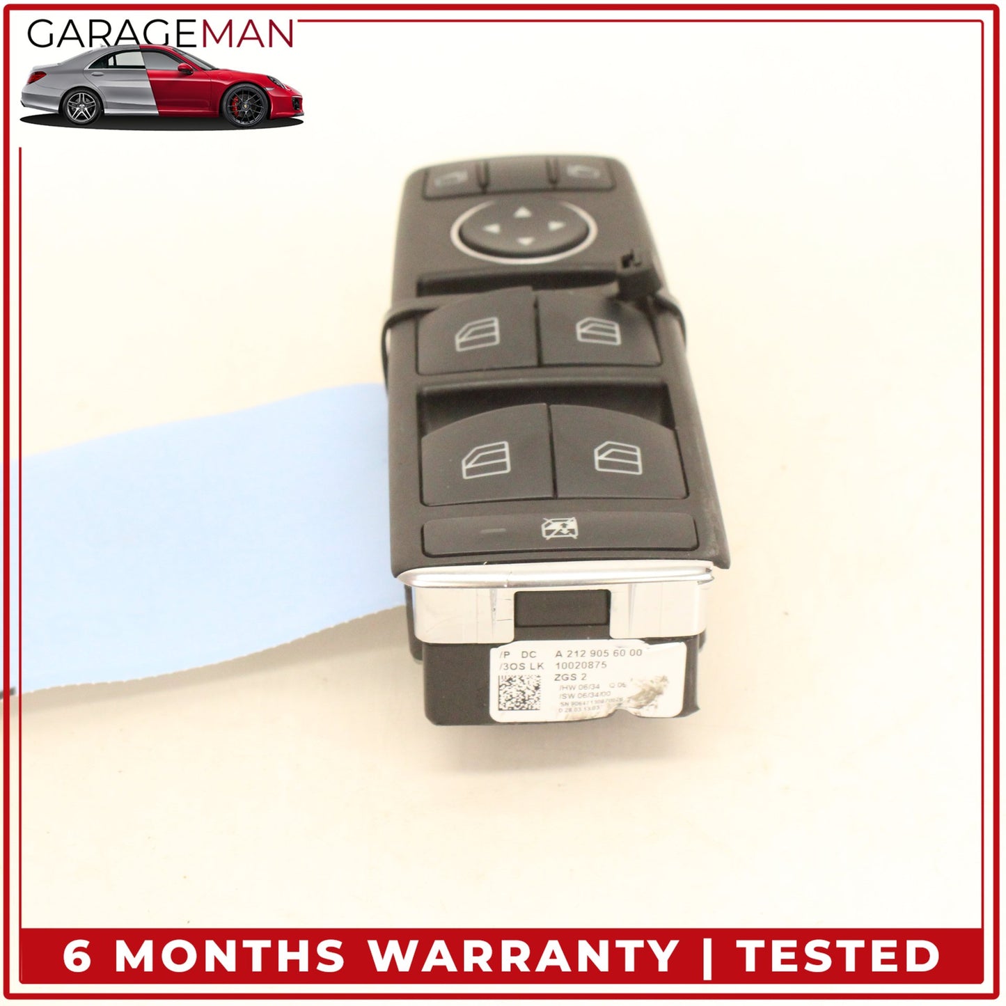 2012-2018 Mercedes-Benz CLS550 W218 Sedan Front Left Master Window Control Switch 2129056000 OEM