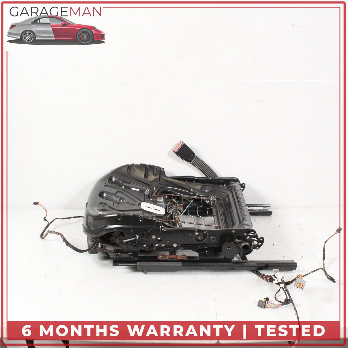 2010-2012 Range Rover L322 Front Left Seat Track Rail Frame w/ Motors OEM