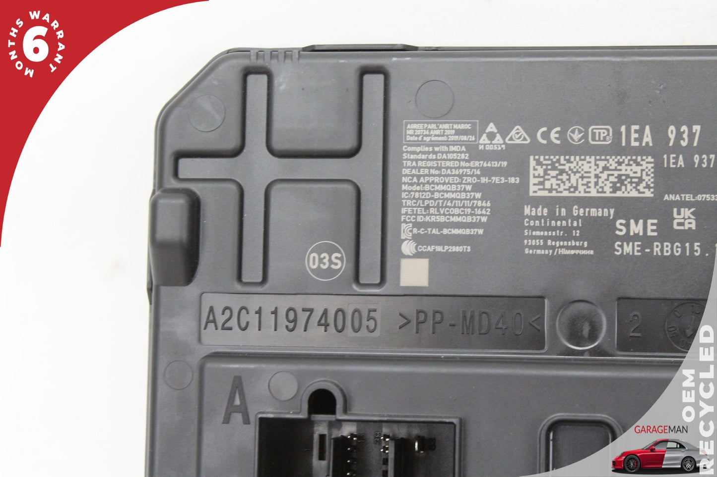 2022-2025 Audi Q4 E-Tron BCM On Board Supply Body Control Module 1EA937089Q OEM
