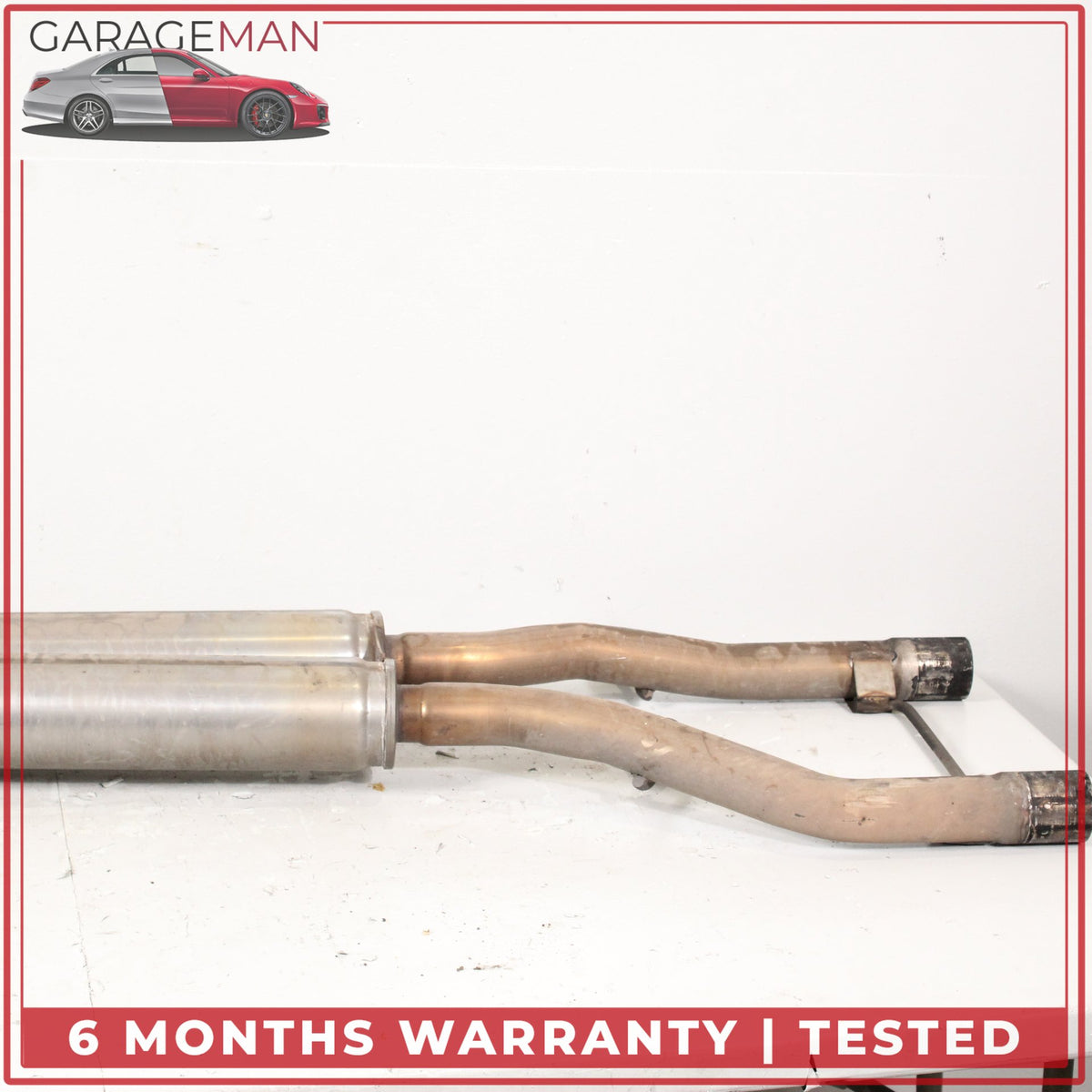 2013-2015 Jaguar XF X250 3.0L S/C RWD Intermediate Exhaust Muffler Dual Pipe OEM