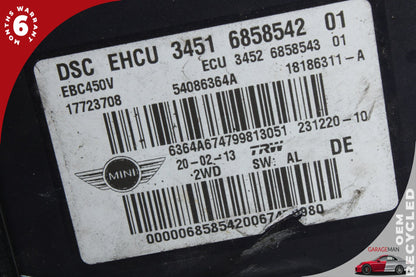 2011-2016 Mini Cooper R56 ABS Anti Lock Brake Pump Module TRW 6858542 OEM