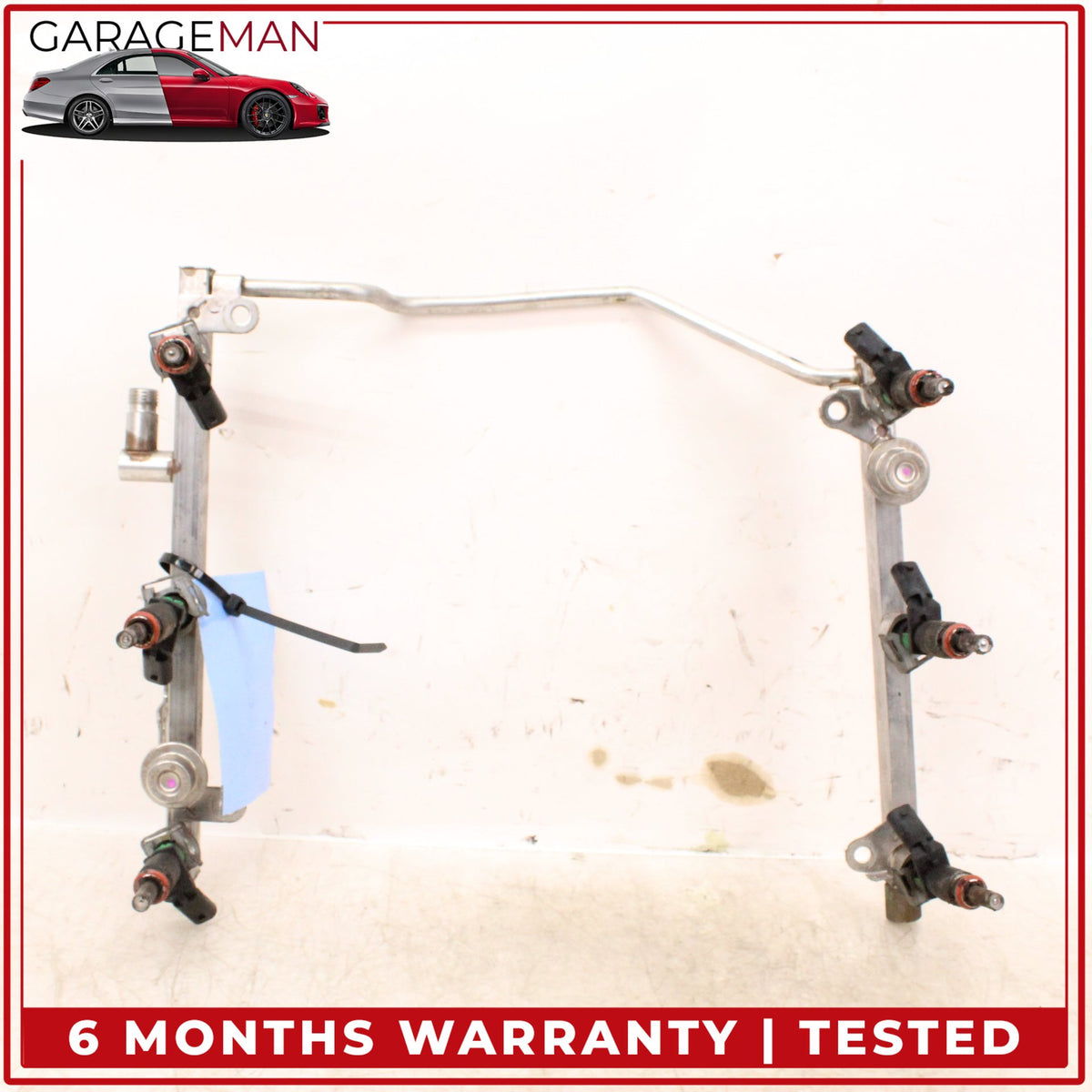 2005-2012 Mercedes W211 E350 SLK300 Fuel Injector Rail w/ Fuel Injectors OEM