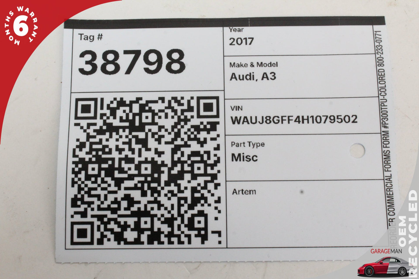 2017-2020 Audi A3 8V Sedan Gateway Interface Control Module 3Q0907530C Genuine