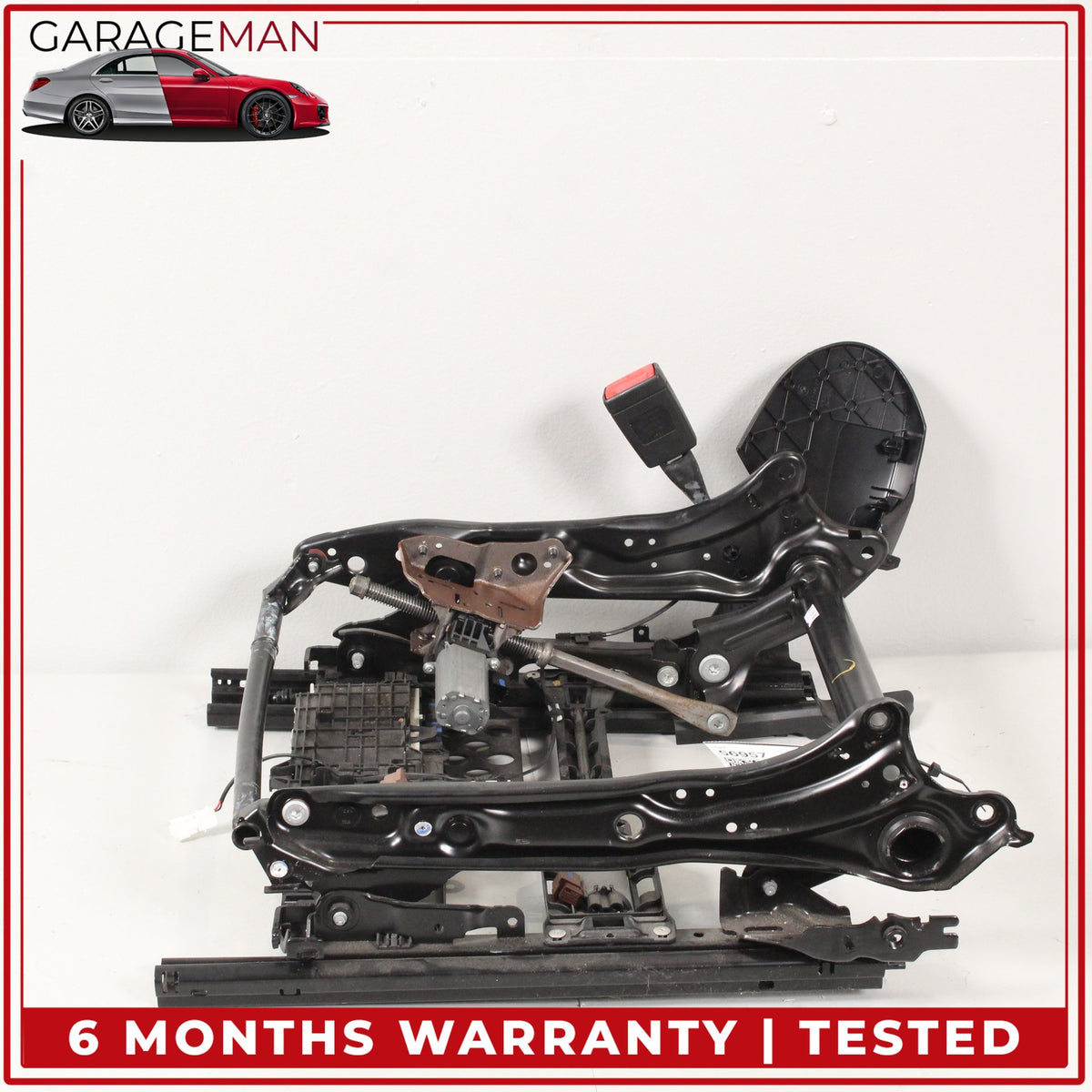2017-2023 BMW 530e G30 Front Left Side Lower Seat Track Frame Rail w/ Motors OEM