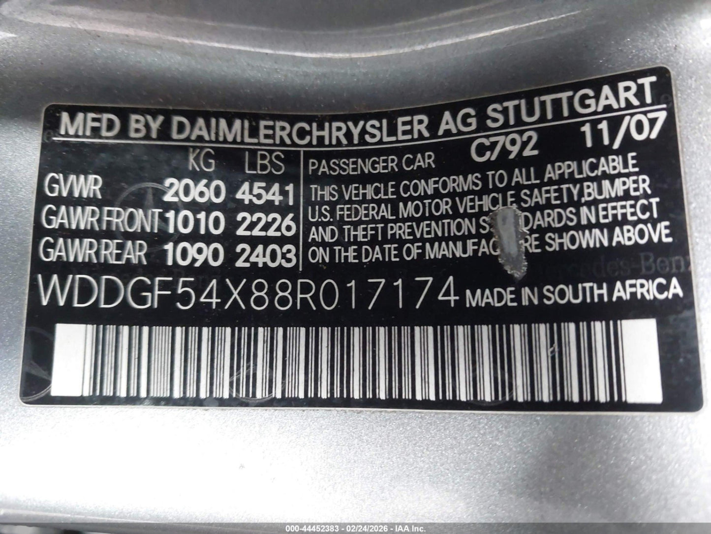 2008 Mercedes-Benz C300 w204