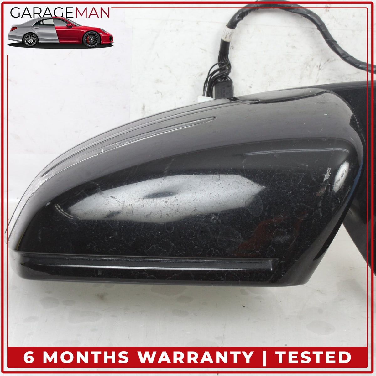 2010-2013 Mercedes W221 S550 Front Left Side Door Rear View Mirror Black OEM