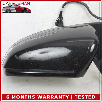 2010-2013 Mercedes W221 S550 Front Left Side Door Rear View Mirror Black OEM