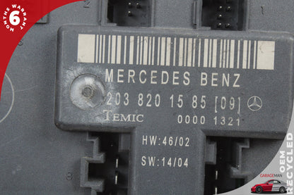 2001-2007 Mercedes W203 C230 Front Left Side Door Control Module 2038201585 OEM