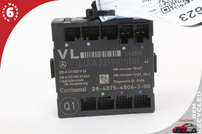 13-16 Mercedes-Benz SL500 R231 Convertible Left Driver Side Door Control Module Unit 2319005101