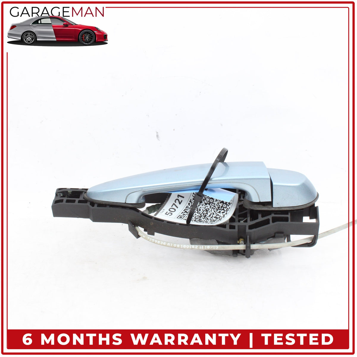 2012-2018 BMW 320i Rear Right Side Exterior Door Handle Liquid Blue Metallic OEM