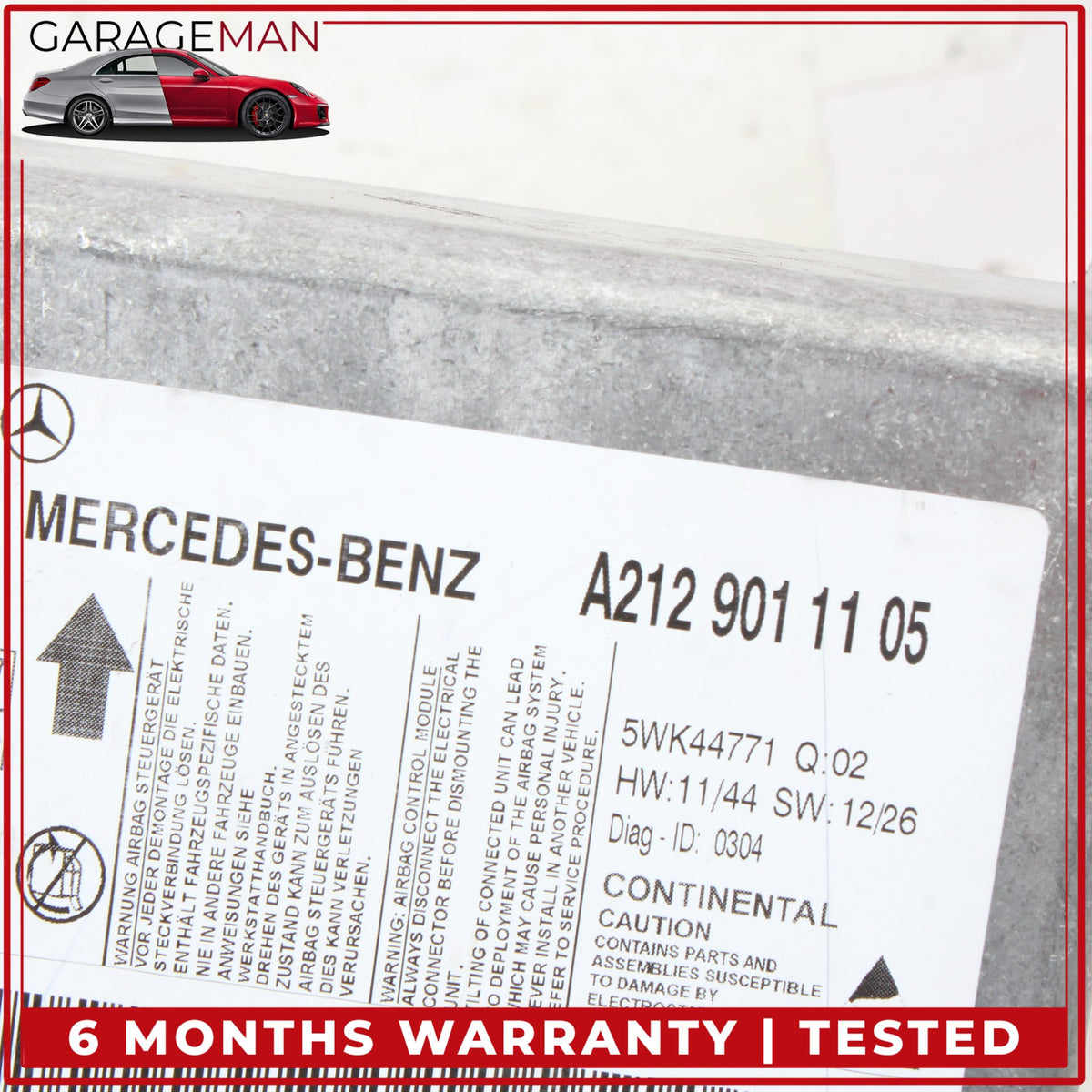 2014-2016 Mercedes W212 E400 E350 Sedan Airbag Sensor Module 2129011105 OEM